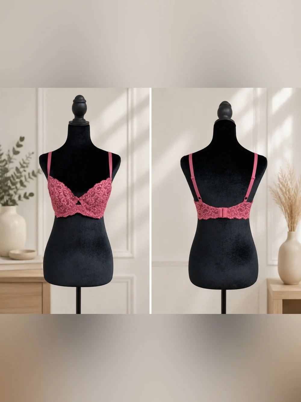 Victoria's Secret Mauve Lace Underwire Bra
